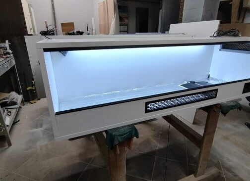 DUŻE TERRARIUM W KOLORZE BIAŁYM Z LEDEM