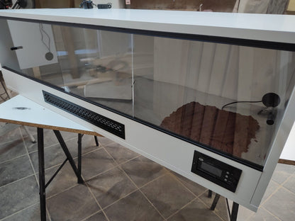 DUŻE TERRARIUM W KOLORZE BIAŁYM Z LEDEM